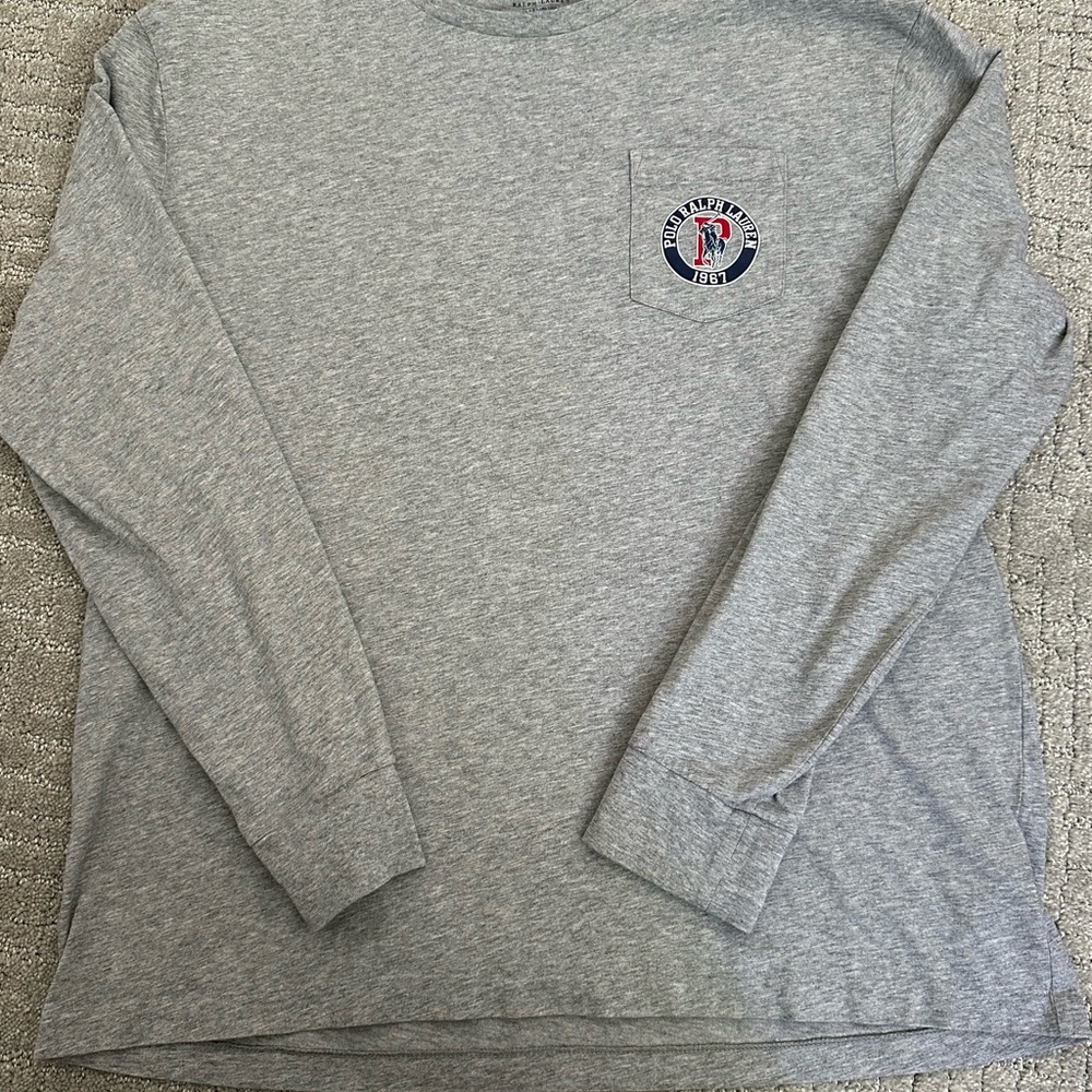 Polo by Ralph Lauren Gray Long Sleeve Tee